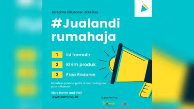 Diendorse Gratis Influencer, UKM Bisa #Jualandirumahaja