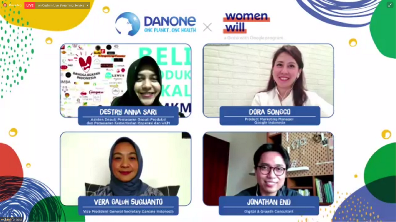 Danone Indonesia Gandeng Google Indonesia Perkuat Bisnis Digital<br>Perempuan Pelaku UMKM