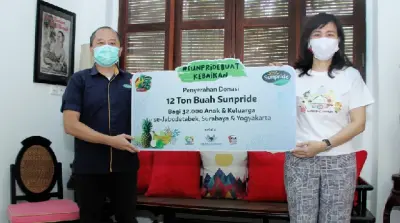 Sunpride Donasi 12 Ton Buah Dukung Pemenuhan Gizi Anak dan Masyarakat Terdampak Covid-19