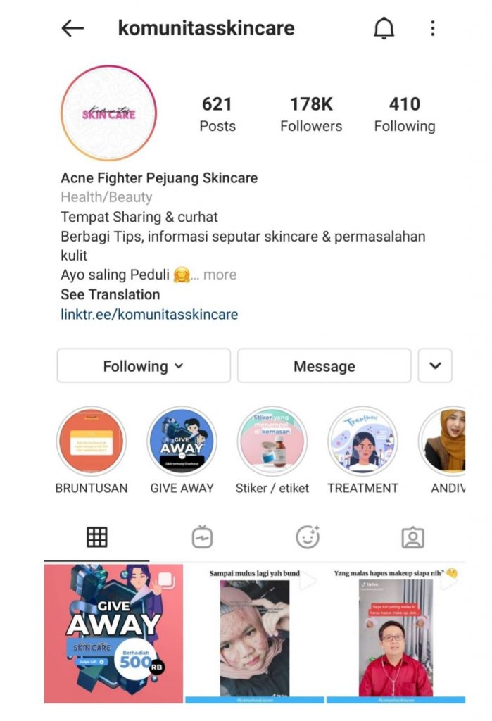 Komunitas Skincare Terbaik di Instagram Ada di @Komunitasskincare