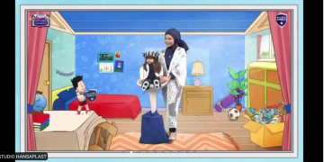 Story Telling oleh Kak Ria Enes dan Susan serta Kak Bonchie Yoska Sudrajat, Anak Siaga Hansaplast/Dok. Hansaplas.