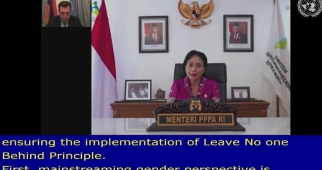 Menteri PPPA Bintang dalam virtual konferensi pers, Selasa (24/8/2021).