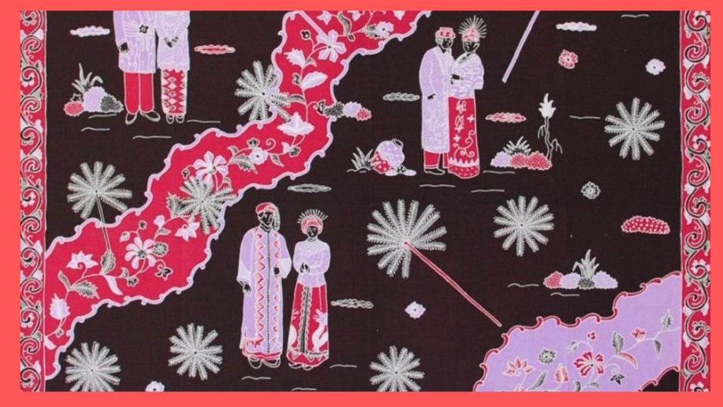 7 Motif Batik Betawi Yang Menggambarkan Sejarah Dan Identitas Jakarta 2 Foto motif batik Penganten Betawi/ Musium Nusantar/edit by. Canva