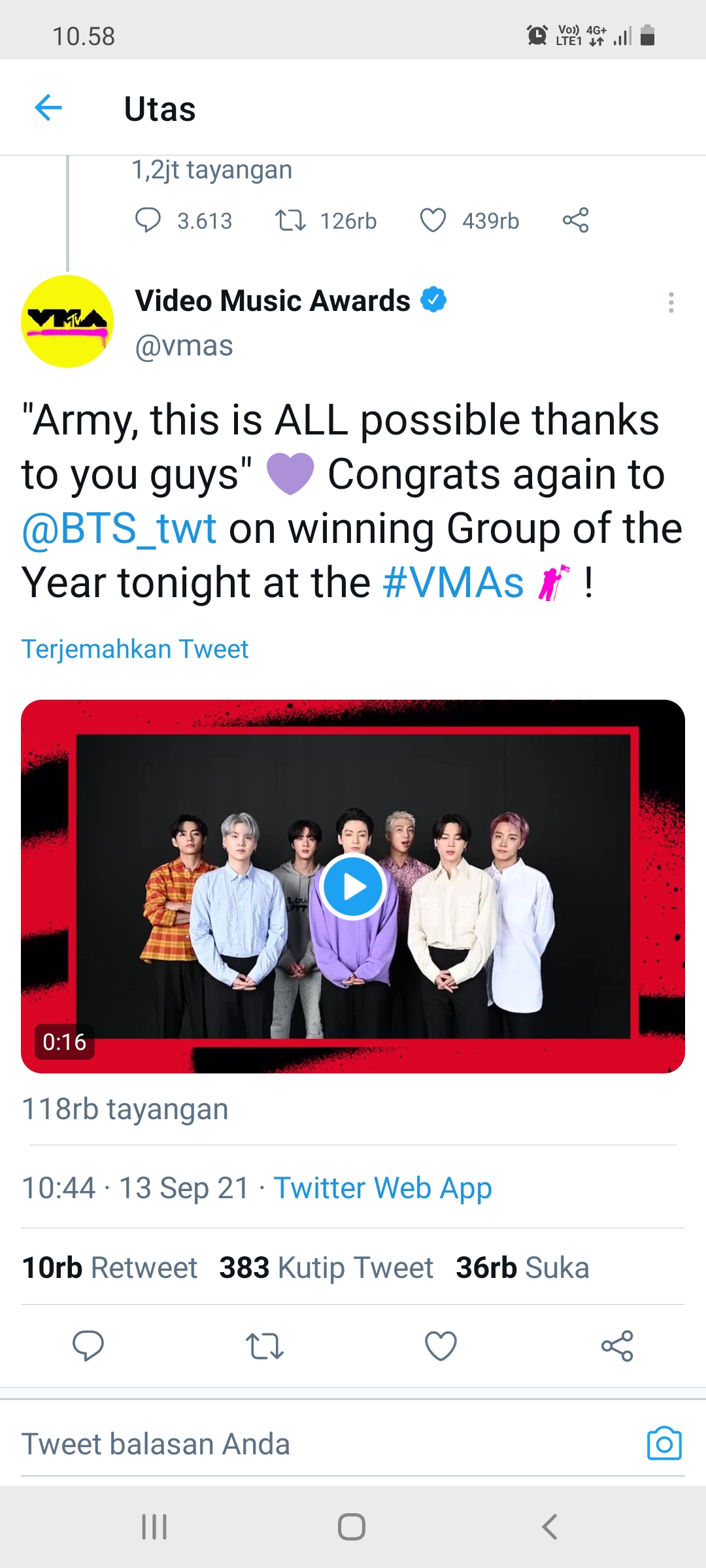 BTS Sabet 3 Penghargaan MTV Video Music Awards 2021 2 BTS Sabet 3 Penghargaan MTV Video Music Awards 2021