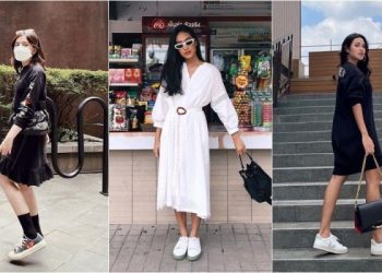 7 Ide Padu Padan Sneakers dengan Dress