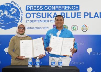 Penandatanganan PT. Amerta Indah Otsuka bersama KLHK (Kementrian Lingkungan Hidup dan Kehutanan Republik Indonesia) Dalam Upaya mengungari sampah plastik