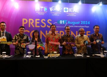 Press Confrence Pameran B2B Terbesar IBTE, IGHE, dan IEAE Indonesia 2024 (Jakarta, 1/8/2024)