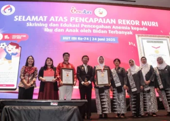 Rayakan HUT ke-74 Tahun, IBI (Ikatan Bidan Indonesia) didukung eNutri Pecahkan Rekor MURI